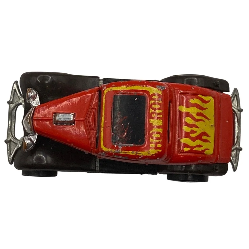 Vintage Hot Wheels 1979 Red 3-Window 34 Ford Coupe Hot Rod Flame Decal Hong Kong